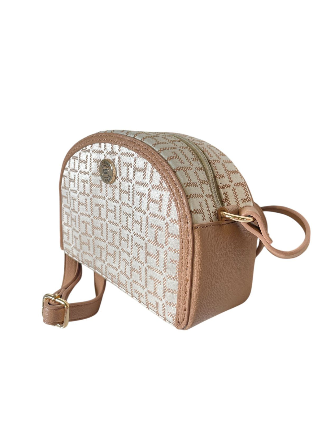 👜 Bolsa Crossbody Tommy Hilfiger Monograma Beige | Estilo Clásico y Tamaño Ideal